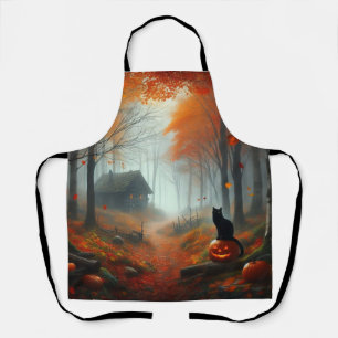 Halloween/Herbst/Spätherbst/Kürbis/Katze Schürze