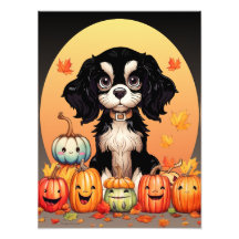 Halloween, Herbst Themed, Black and Tan Cavalier