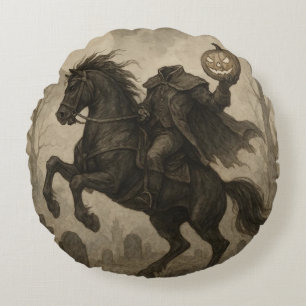 Halloween/Herbst: Vintag/gotisch Rundes Kissen