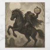 Halloween/Herbst: Vintag/gotisch Weinetikett (Einzelnes Label)