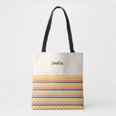 Halloween Herbst Zickzack Herbstfarben Name Tasche (Vorderseite)