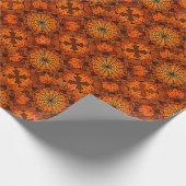 Halloween Herbstblatt-Musterdesign Geschenkpapier (Ecke)