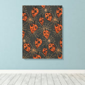 Halloween-Herbstblätter Leinwanddruck (Insitu (Holzboden))