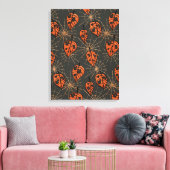 Halloween-Herbstblätter Leinwanddruck (Insitu (Wohnzimmer))