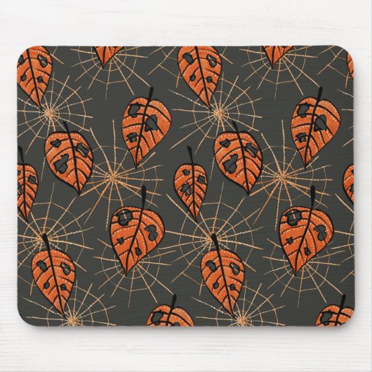 Halloween-Herbstblätter Mousepad (Vorne)