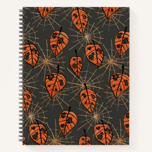 Halloween-Herbstblätter Notizblock