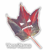 Halloween-Herbstblätterblättriger Erntedank Aufkleber (Vorderseite)