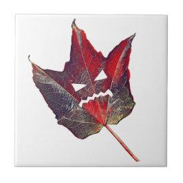 Halloween-Herbstblätterblättriger Erntedank Fliese