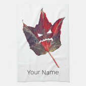 Halloween-Herbstblätterblättriger Erntedank Geschirrtuch (Vertikal)