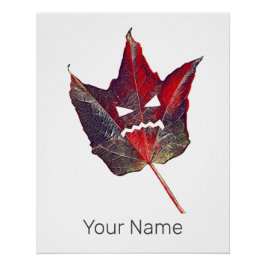 Halloween-Herbstblätterblättriger Erntedank Poster