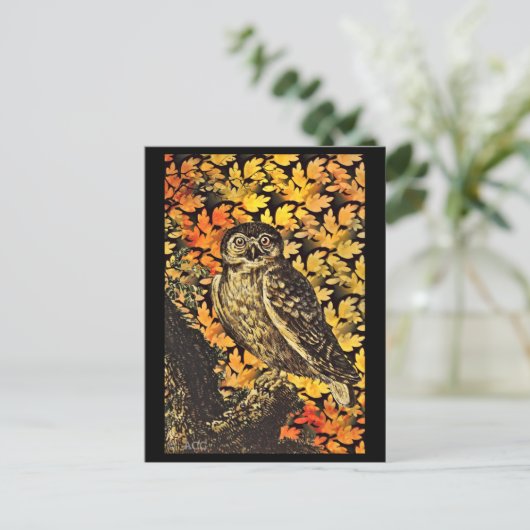 Halloween-Herbstblättern Postkarte (Stehend Vorderseite)