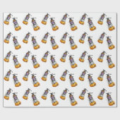 Halloween-Herbstbrunnen-Aquarellbild Geschenkpapier (Flach)