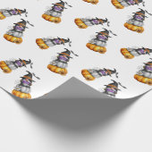 Halloween-Herbstbrunnen-Aquarellbild Geschenkpapier (Ecke)