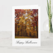 Halloween Herbstfallen Foto Karte (Vorderseite)
