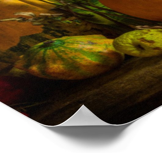 Halloween Herbstfallen Poster (Ecke)