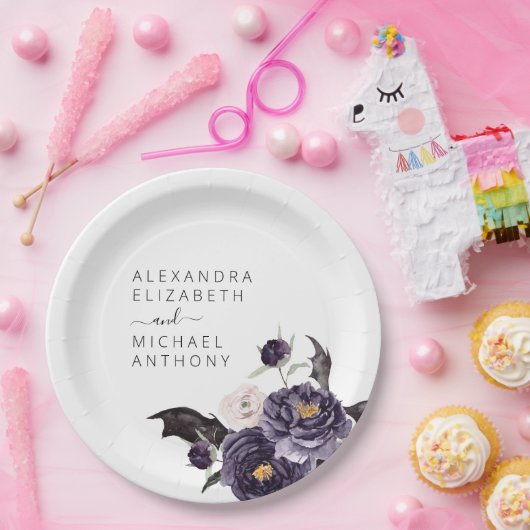 Halloween-Herbstherbst Lila Pappteller (Party)