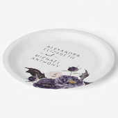 Halloween-Herbstherbst Lila Pappteller (Schrägansicht)