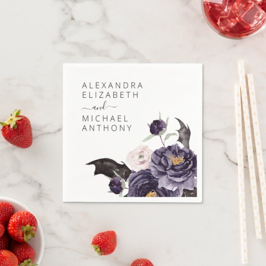 Halloween-Herbstherbst Lila Serviette (Beispiel)