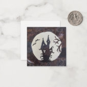 Halloween-/Herbstkarte Mitteilungskarte (Vorderseite/Rückseite Beispiel)