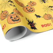 Halloween Herbstkürbis, Jack oder Laternen zum The Geschenkpapier (Rolleneckpunkt)