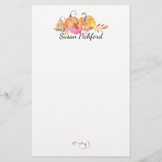 Halloween Herbstkürme Wasserfarbenfarbe Briefpapier (Vorderseite)