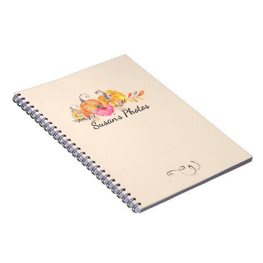 Halloween Herbstkürme Wasserfarbenfarbe Notizblock (Rechte Seite)