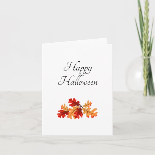 Halloween-Herbstlaub Elegante Typografie Karte (Vorderseite)