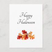 Halloween-Herbstlaub Elegante Typografie Postkarte (Vorderseite)