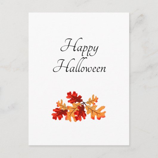 Halloween-Herbstlaub Elegante Typografie Postkarte (Vorderseite)