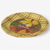 Halloween Herbstlaub Party Teller (Schrägansicht)