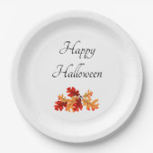 Halloween Herbstlaubs Elegant Pappteller (Vorderseite)