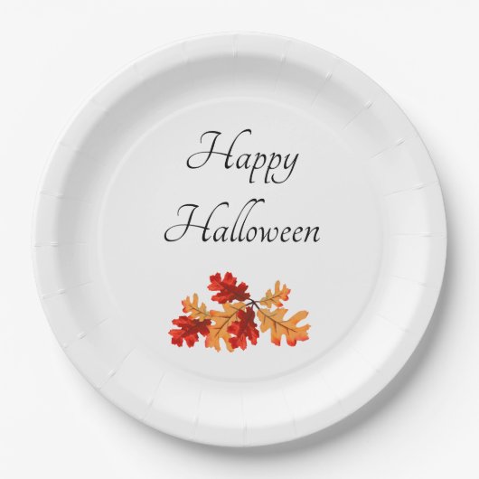 Halloween Herbstlaubs Elegant Pappteller (Vorderseite)