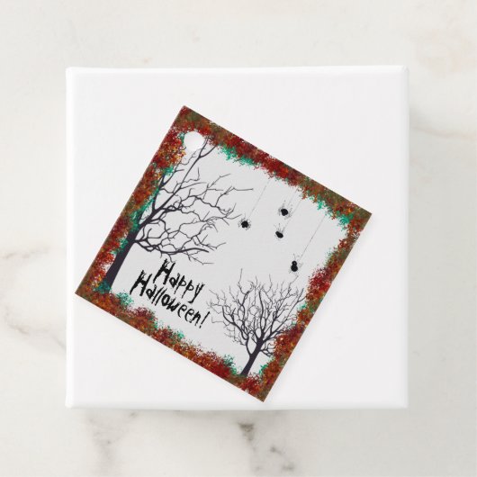 Halloween Herbstlaubs Gnarly Trees Spiders Geschenkanhänger (Beispiel)