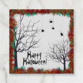 Halloween Herbstlaubs Gnarly Trees Spiders Geschenkanhänger (Vorderseite)