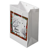 Halloween Herbstlaubs Gnarly Trees Spiders Mittlere Geschenktüte (Vorderseite Schrägansicht)