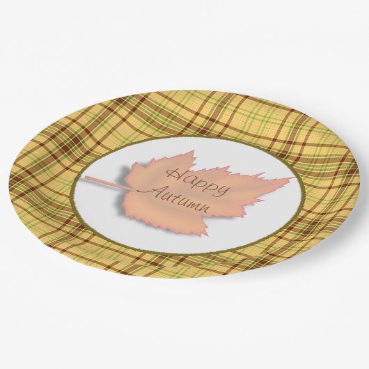 Halloween Herbstleaf Party Teller (Schrägansicht)