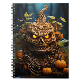 Halloween Herbstsaison Pumpkin und Herbstlaub Notizblock