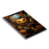 Halloween Herbstsaison Pumpkin und Herbstlaub Notizblock (Rechte Seite)