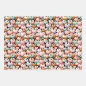 Halloween Herbstsaison Pumpkins & Florals Geschenkpapier Set (Vorderseite 2)