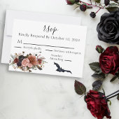 Halloween-Herbstwasserfarbe Blume RSVP Karte