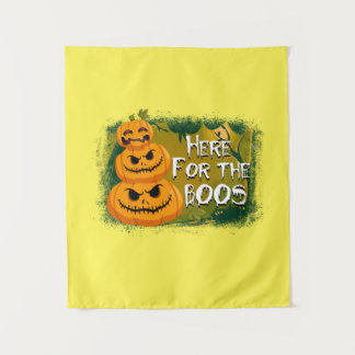 Halloween Here For The Boos Birthday Wandteppich