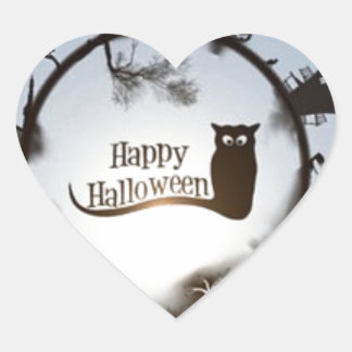 halloween Herz-Aufkleber