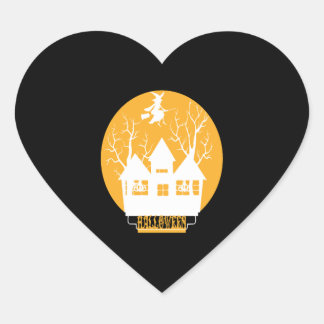 Halloween Herz-Aufkleber