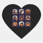 Halloween Herz-Aufkleber (Vorderseite)