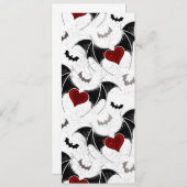 Halloween-Herz mit schwarzen Fledermausflügeln (Vorne/Hinten)