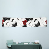 Halloween-Herz mit schwarzen Fledermausflügeln Banner (Messeveranstaltung)