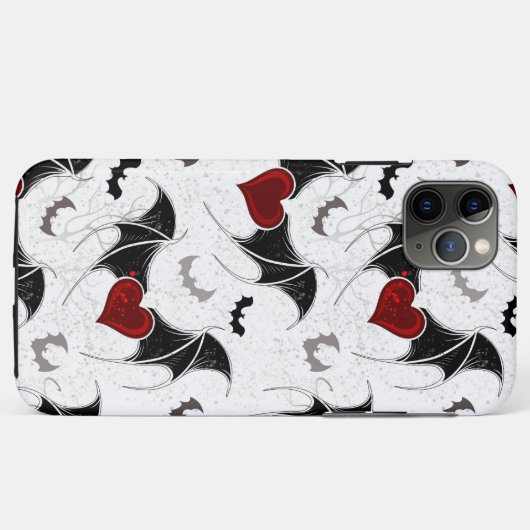 Halloween-Herz mit schwarzen Fledermausflügeln Case-Mate iPhone Hülle (Rückseite (Horizontal))