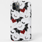 Halloween-Herz mit schwarzen Fledermausflügeln Case-Mate iPhone Hülle (Rückseite)