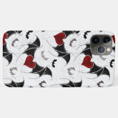 Halloween-Herz mit schwarzen Fledermausflügeln Case-Mate iPhone Hülle (Rückseite (Horizontal))