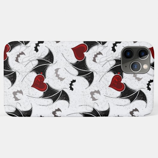 Halloween-Herz mit schwarzen Fledermausflügeln Case-Mate iPhone Hülle (Rückseite (Horizontal))